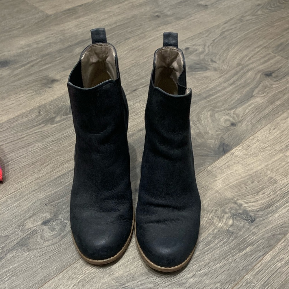 Black Wedge Booties